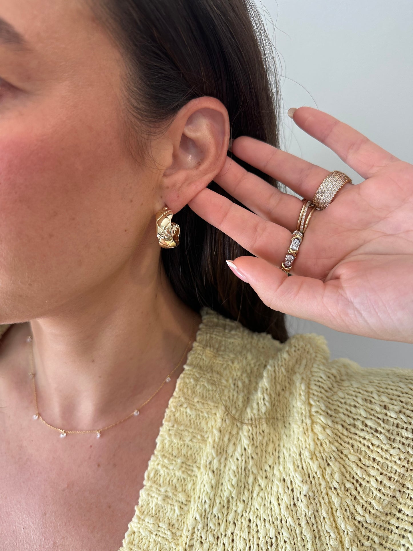 Luxe Quilted Hoops